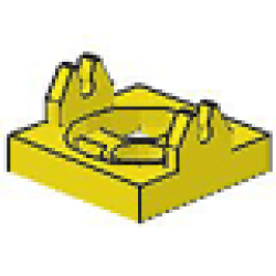 Magnet Holder Tile 2 x 2 (Undetermined Type) - Yellow