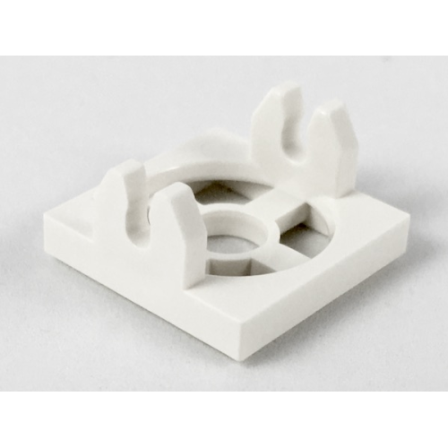 Деталь LEGO 2609b Magnet Holder Tile 2 x 2 - Tall Arms with Deep Notch - White