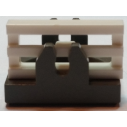 Magnet Holder Tile 2 x 2 - Tall Arms with Deep Notch - Dark Gray