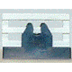 Magnet Holder Tile 2 x 2 - Tall Arms with Shallow Notch - Black