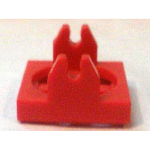 Деталь LEGO 2609c Magnet Holder Tile 2 x 2 - Tall Arms with Shallow Notch - Red