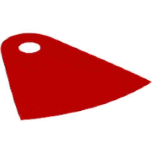 Деталь LEGO 28907 Mini Doll, Cape Cloth, Friends, Tapered with Curved Bottom and Small Top Hole - Red