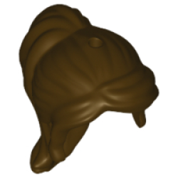 Mini Doll, Hair Friends Long Ponytail, Side Bangs, Hole on Top - Dark Brown Mini Doll, Hair Friends Long Ponytail, Side Bangs, Hole on Top - Dark Brown