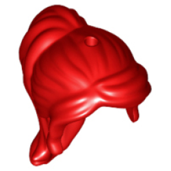 Mini Doll, Hair Friends Long Ponytail, Side Bangs, Hole on Top - Red Mini Doll, Hair Friends Long Ponytail, Side Bangs, Hole on Top - Red