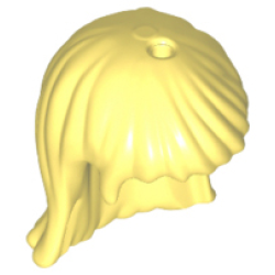 Mini Doll, Hair Friends Long Straight, Hole on Top and Left - Bright Light Yellow Mini Doll, Hair Friends Long Straight, Hole on Top and Left - Bright Light Yellow