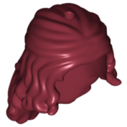 Mini Doll, Hair Friends Long Wavy, Partially Tied Back, Hole on Top and Back - Dark Red Mini Doll, Hair Friends Long Wavy, Partially Tied Back, Hole on Top and Back - Dark Red