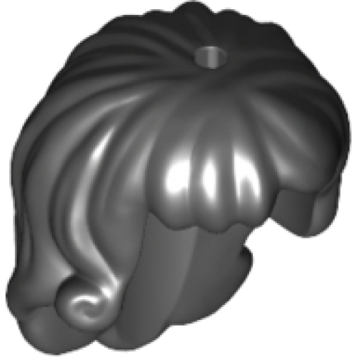 Деталь LEGO 18842 Mini Doll, Hair Friends Long, Curls at Ends, Hole on Top - Black