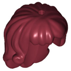 Mini Doll, Hair Friends Long, Curls at Ends, Hole on Top - Dark Red Mini Doll, Hair Friends Long, Curls at Ends, Hole on Top - Dark Red