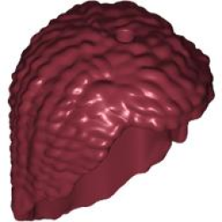 Mini Doll, Hair Friends Long, Hole on Top and Left - Dark Red Mini Doll, Hair Friends Long, Hole on Top and Left - Dark Red