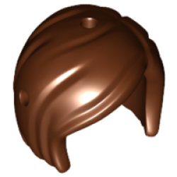 Mini Doll, Hair Friends Short, Bob Cut, Hole on Top and Right - Flexible Rubber - Reddish Brown Mini Doll, Hair Friends Short, Bob Cut, Hole on Top and Right - Flexible Rubber - Reddish Brown