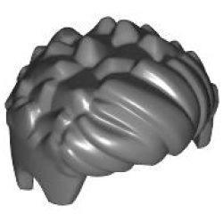 Mini Doll, Hair Short Spiked, Swept Up in Front - Dark Bluish Gray