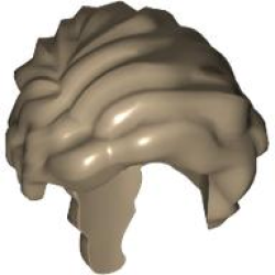 Mini Doll, Hair Wavy, Parted on Right, Loose Braid in Back - Dark Tan