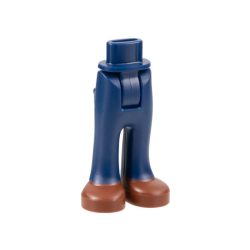 Mini Doll Hips and Trousers with Back Pockets with Reddish Brown Shoes Pattern - Thick Hinge - Dark Blue