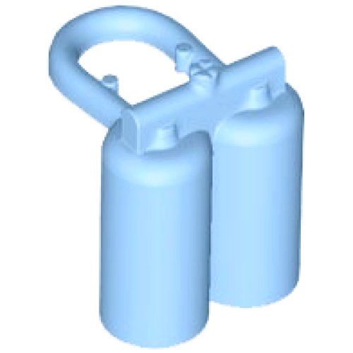 Деталь LEGO 3838 Minifigure Air Tanks - Bright Light Blue
