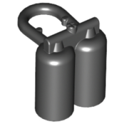 Minifigure Air Tanks - Black Minifigure Air Tanks - Black