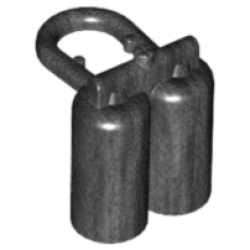 Minifigure Air Tanks - Pearl Dark Gray Minifigure Air Tanks - Pearl Dark Gray