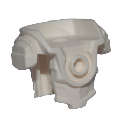 Minifigure Armor Breastplate with Shoulder Pads and Front Stud - White