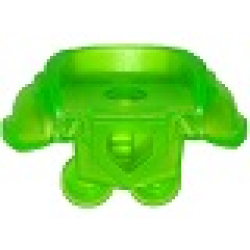 Minifigure Armor Breastplate with Shoulder Pads Large, Pentagonal Cutout and 4 Studs on Back - Trans-Bright Green