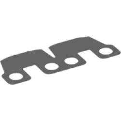 Minifigure Armor Kama Cloth - Dark Bluish Gray