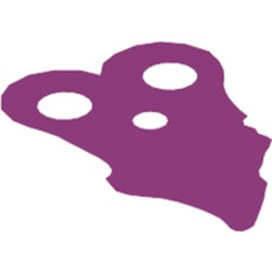 Minifigure Armor Pauldron Cloth, Tattered, Rounded End (Length 33mm) - Magenta