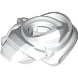 Minifigure Armor Shoulder Pad and Wrap with Scabbard for 2 Katanas - White