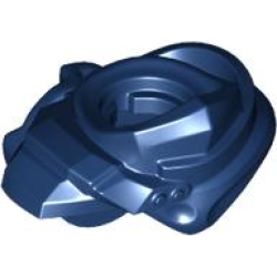 Minifigure Armor Shoulder Pad and Wrap with Scabbard for 2 Katanas - Dark Blue