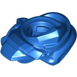 Minifigure Armor Shoulder Pad and Wrap with Scabbard for 2 Katanas - Blue