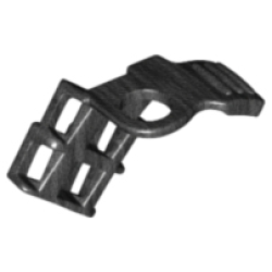 Minifigure Armor Shoulder Pad with Grille / Fluted Profile and Scabbard for 2 Katanas - Pearl Dark Gray