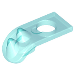 Minifigure Armor Shoulder Pad with Spikes on Top - Trans-Light Blue