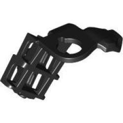 Minifigure Armor Shoulder Pad with Wing End and Scabbard for 2 Katanas - Black