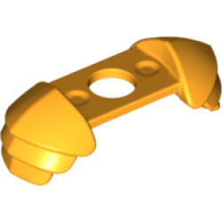 Minifigure Armor Shoulder Pads Ridged - Bright Light Orange