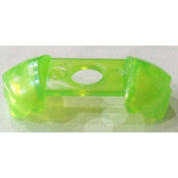 Minifigure Armor Shoulder Pads Ridged - Satin Trans-Bright Green