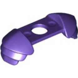 Minifigure Armor Shoulder Pads Ridged - Dark Purple