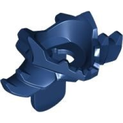 Minifigure Armor Shoulder Pads Spiked with Dragon Lower Jaw and 2 Studs on Long Back - Dark Blue