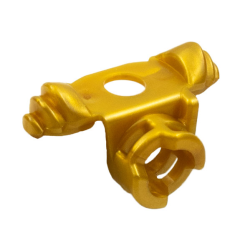 Minifigure Armor Shoulder Pads Stepped with Scabbard for 2 Katanas - Pearl Gold