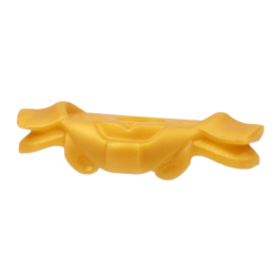 Minifigure Armor Shoulder Pads with Double Flaps - Pearl Gold