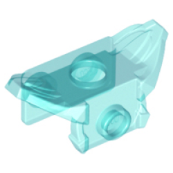 Minifigure Armor Shoulder Pads with Front Stud and 2 Back Studs - Trans-Light Blue