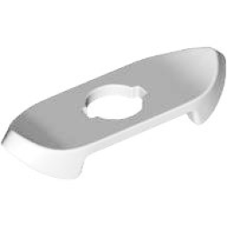 Minifigure Armor Shoulder Pads with Pointed Ends - White