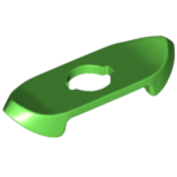Minifigure Armor Shoulder Pads with Pointed Ends - Bright Green