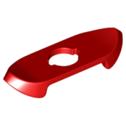 Minifigure Armor Shoulder Pads with Pointed Ends - Red