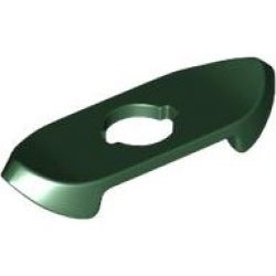 Minifigure Armor Shoulder Pads with Pointed Ends - Dark Green