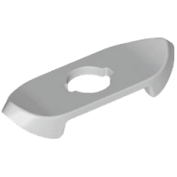 Minifigure Armor Shoulder Pads with Pointed Ends - Light Bluish Gray