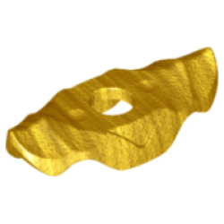 Minifigure Armor Shoulder Pads with Ridges - Pearl Gold