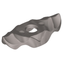 Minifigure Armor Shoulder Pads with Ridges - Flat Silver