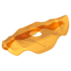 Minifigure Armor Shoulder Pads with Ridges - Trans-Orange