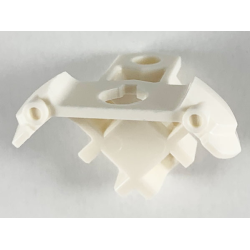 Minifigure Armor Shoulder Pads with Scabbard for 2 Katanas and Bar Hole - White