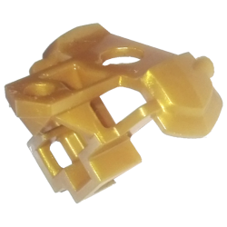 Minifigure Armor Shoulder Pads with Scabbard for 2 Katanas and Bar Hole - Pearl Gold