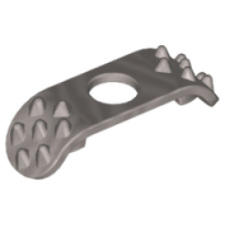 Minifigure Armor Shoulder Pads with Spikes on Top - Flat Silver