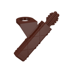 Minifigure Arrow Quiver with 2 Arrows - Brown