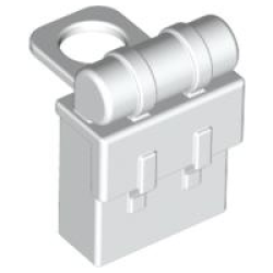 Minifigure Backpack Non-Opening - White